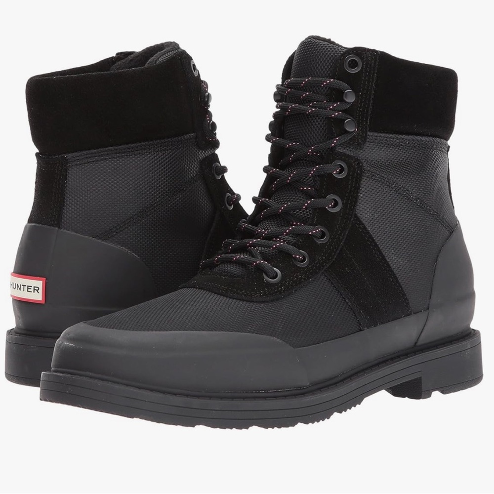 Hunter Black Commando Boots